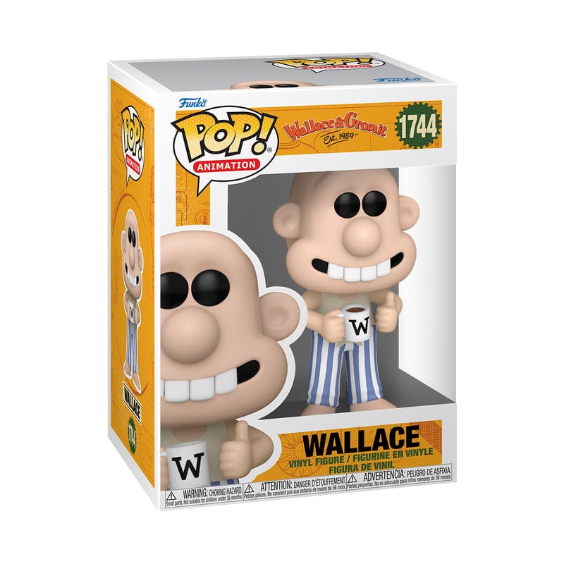 Wallace & Gromit Pop! Animation vinylfigur Wallace i pyjamas 9 cm