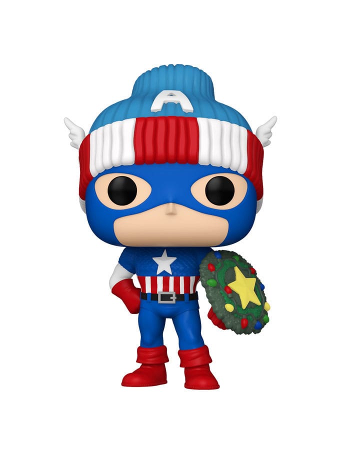 Marvel Pop! Vinyl Abbildung Urlaub Capt. Amerika 9 cm