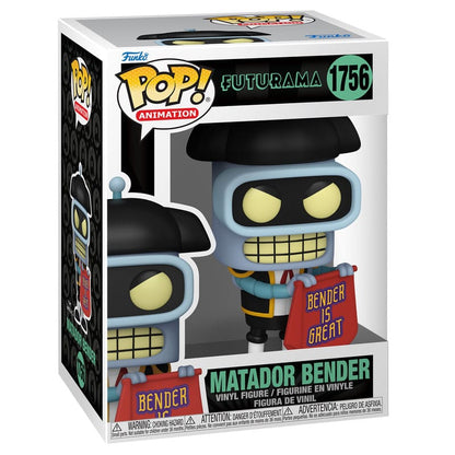 Futurama Pop! Animasyon Vinil Figür Bender (Matador) 9 cm