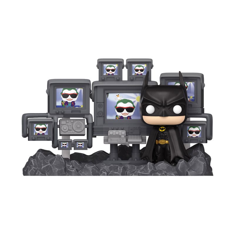 Batman 85 aniversario Pop Moments Deluxe Vinyl Figuras Batman en Batcave 9 cm