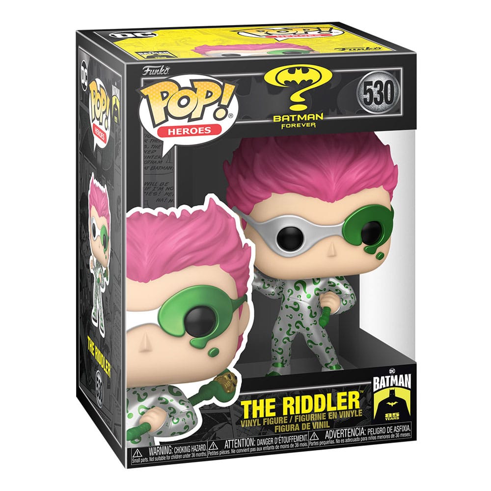 Batman 85e verjaardag pop! Films vinyl figuur de Riddler (MT) 9 cm