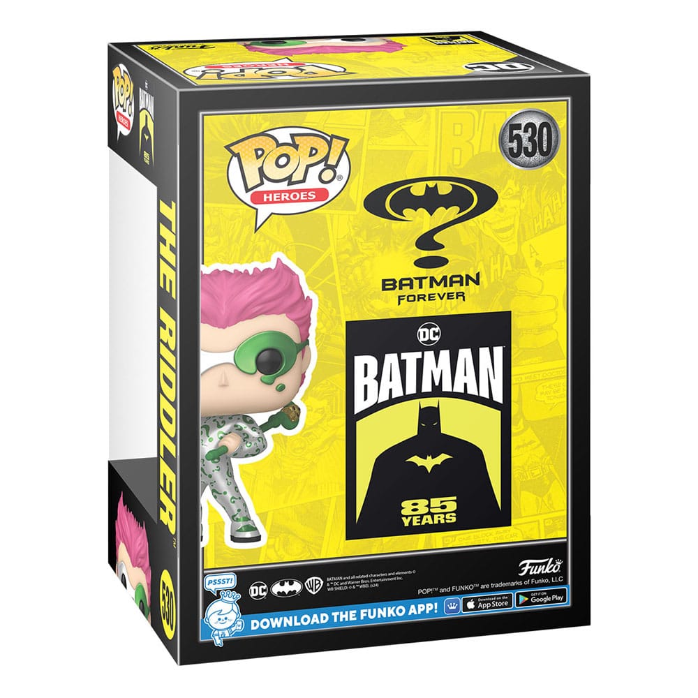 Batman 85e verjaardag pop! Films vinyl figuur de Riddler (MT) 9 cm