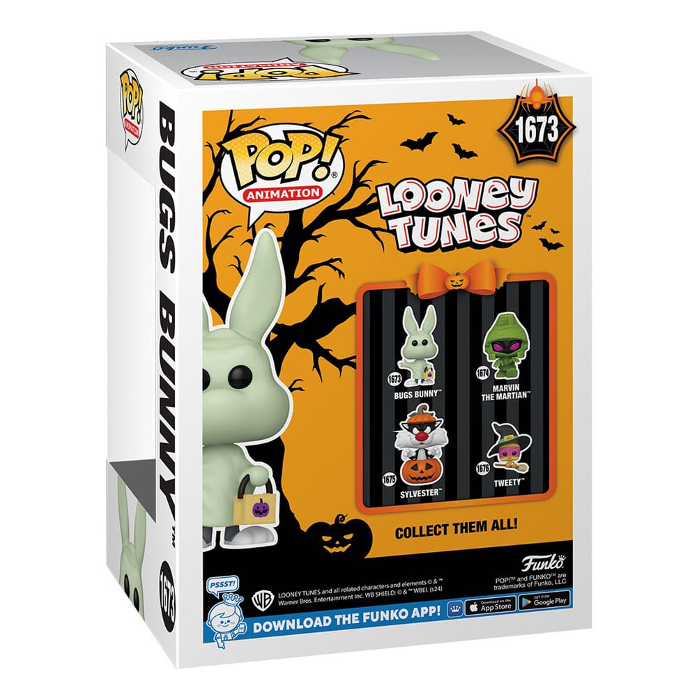 Looney Tunes Pop! TV -vinylfigur Halloween Bugs Bunny (Ghost) 9 cm