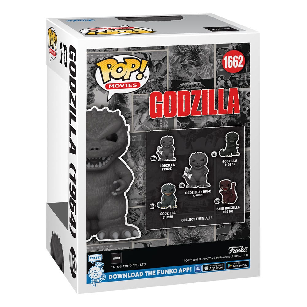 ¡Godzilla 70 aniversario Pop! Películas Figura de vinilo Godzilla 1954 9 cm