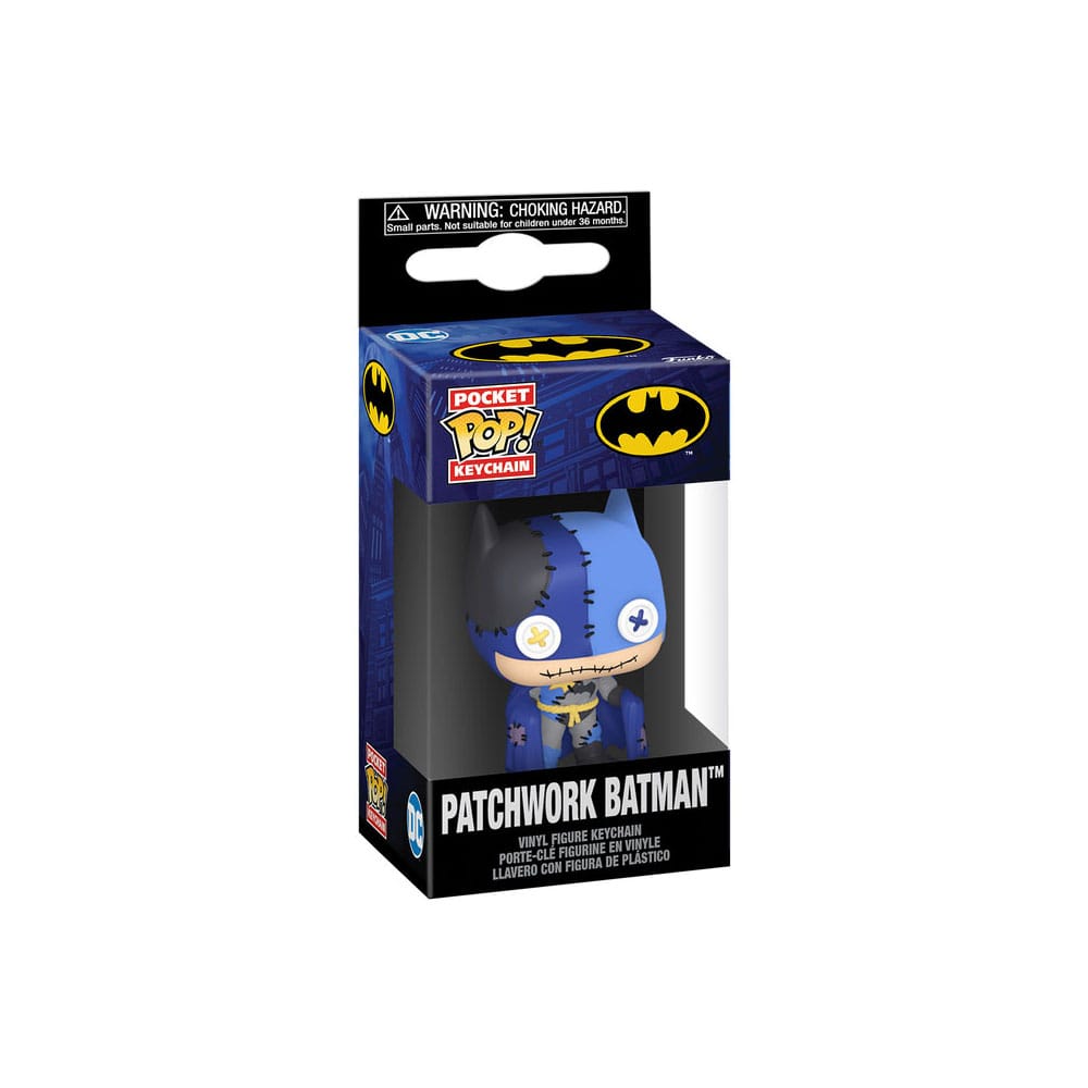 DC Patchwork Pop! Llavero de vinilo Batman Display (12)