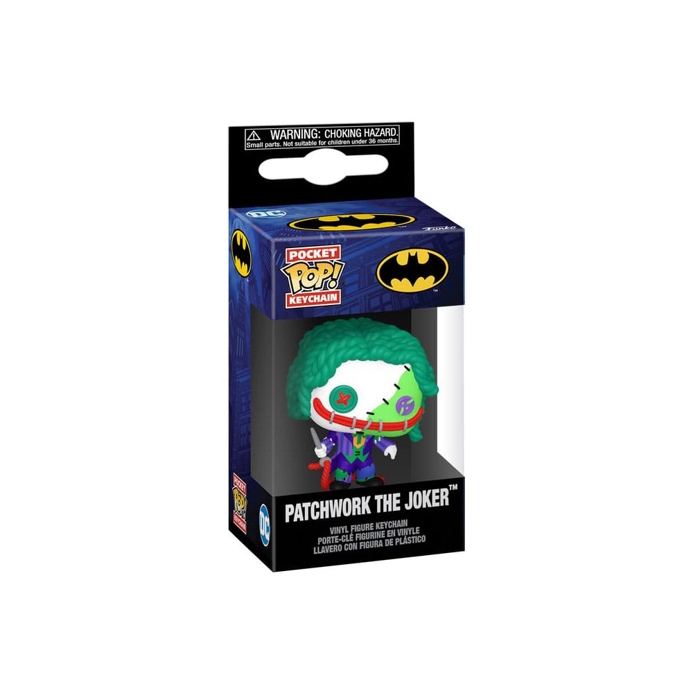 DC Patchwork Pop! Vinyl nøkkelringer 4 cm joker display (12)