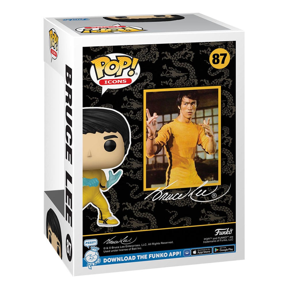 Bruce Lee Pop! Ikoner vinyl Figur 9 cm