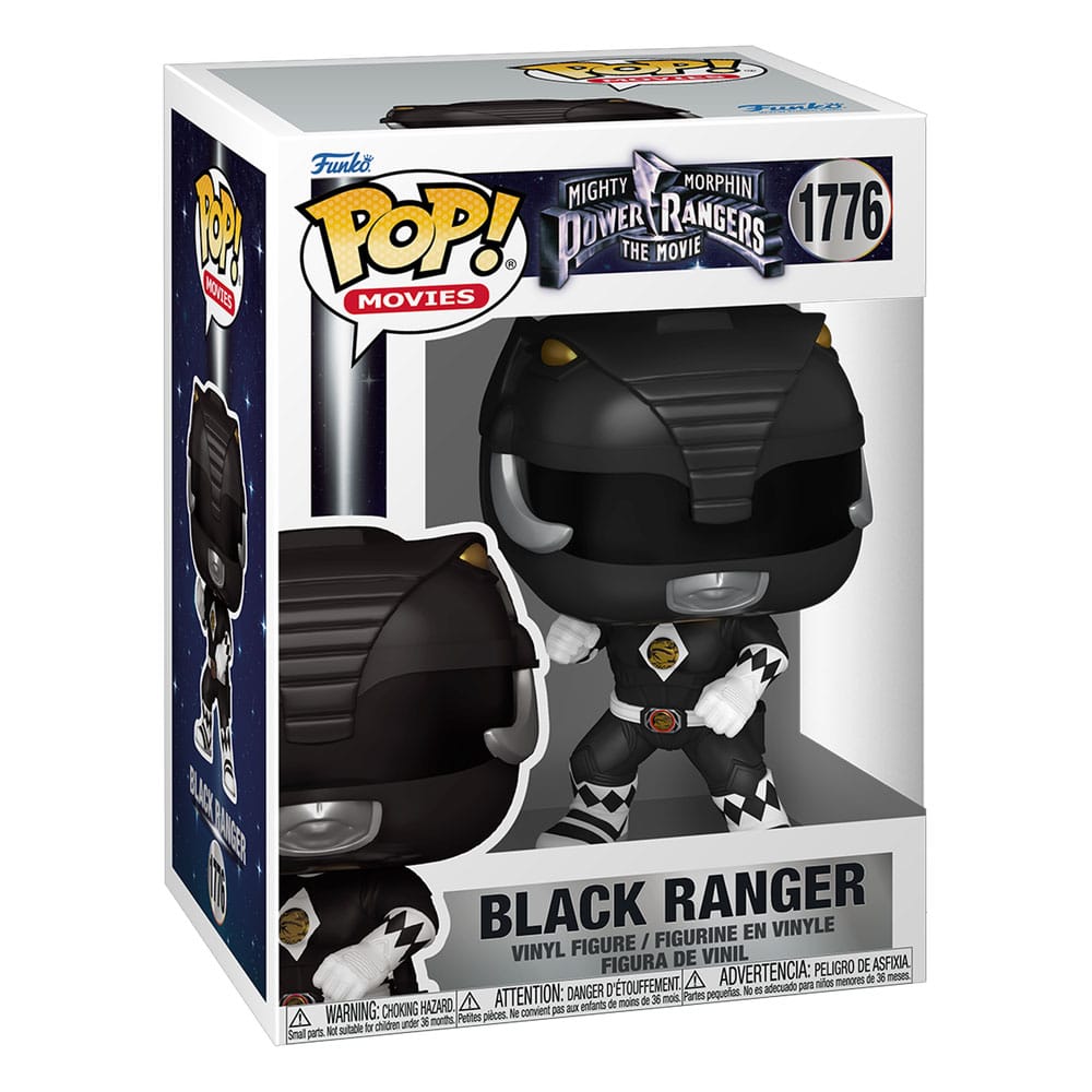 Mighty Morphin Power Rangers: The Movie Pop! Filmer vinylfigurer svart ranger 9 cm