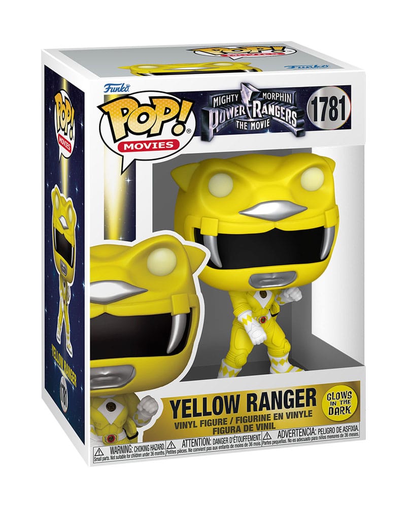 Mighty Morphin Power Rangers: The Movie Pop! Films Vinyl Figures Yellow Ranger (Gitd) 9 cm