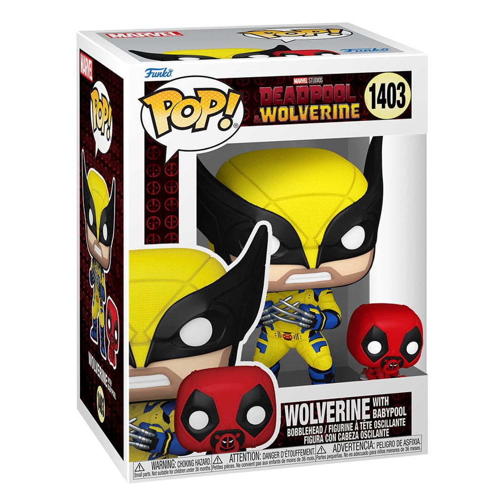 Deadpool 3 Pop & Buddy! Figura de vinilo Wolverine con Babypool 9 cm