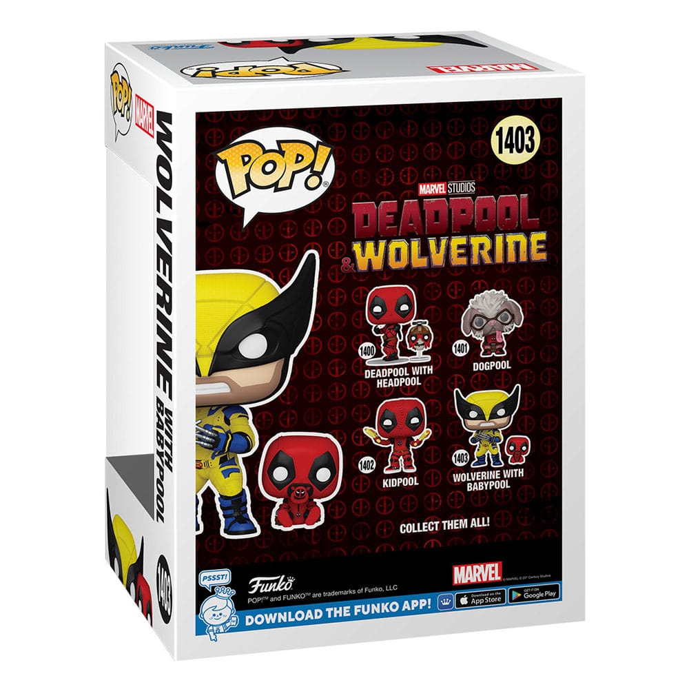 Deadpool 3 Pop & Buddy! Figura de vinilo Wolverine con Babypool 9 cm