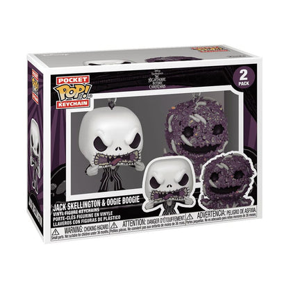 Albtraum vor Weihnachten Pop! Vinyl-Schlüsselbund 2-Pack-Jack/Oogie 4 cm