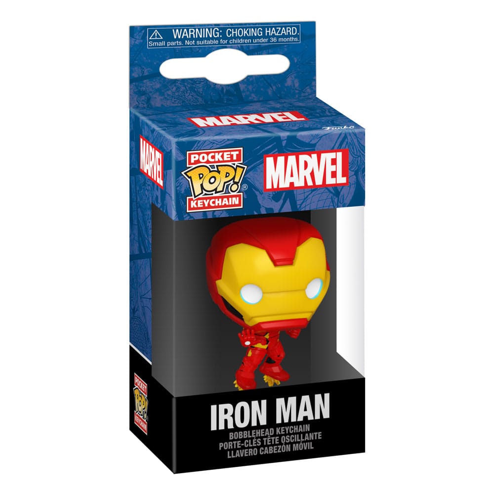 Marvel Pop! Vinyl Keychains 4 cm Nye klassikere - Iron Man Display (12)