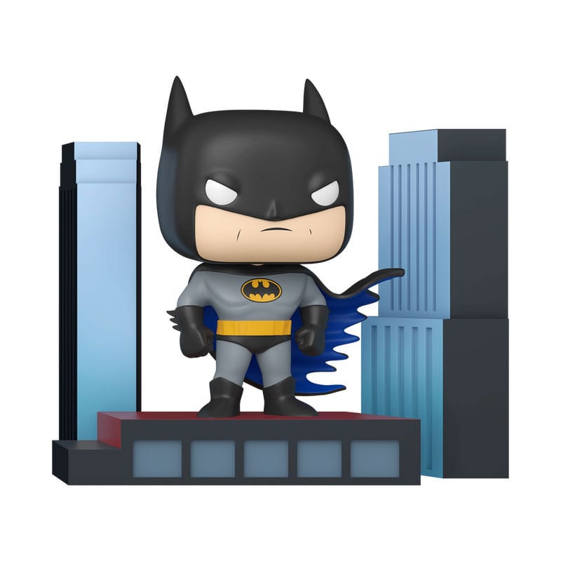 Batman The Animated Series Pop! Deluxe Vinyl Figura Batman sul tetto 9 cm