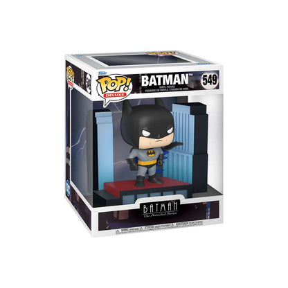Batman The Animated Series Pop! Deluxe Vinyl Figura Batman sul tetto 9 cm