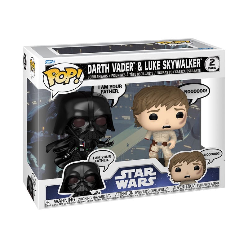 Star Wars: Sprüche Pop! Vinylfiguren 2-Pack Vader & Luke 9 cm