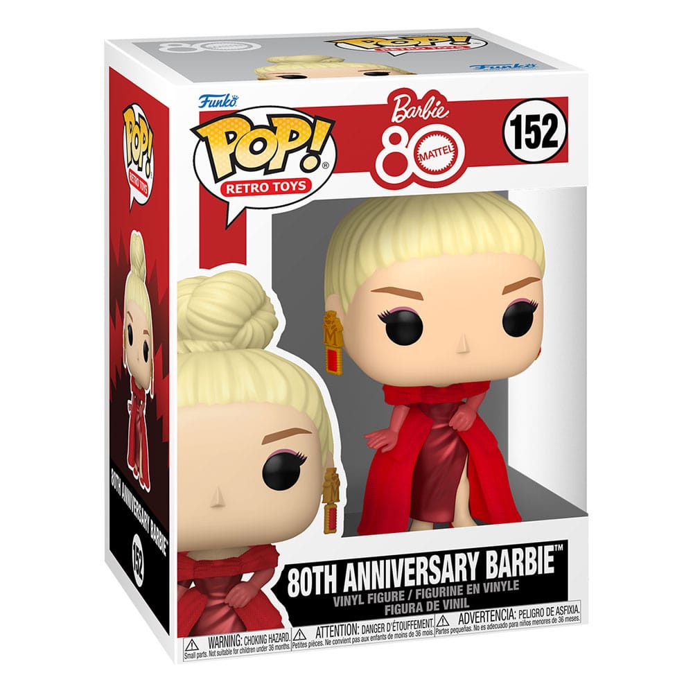 Mattel 80th Anniversary Pop! Retro Toys Vinyl Figuur Barbie 9 cm