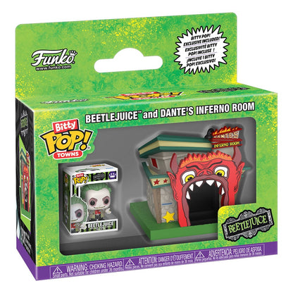 Beetlejuice Bitty POP! Towns Vinylfigur Beetlejuice und Dantes Inferno Room
