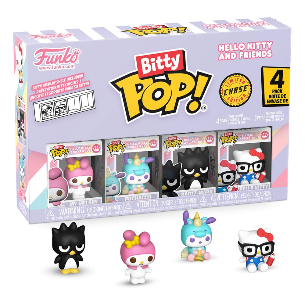 Ciao Kitty e i suoi amici Bitty POP! Figura in vinile, confezione da 4, serie 4, 2 cm