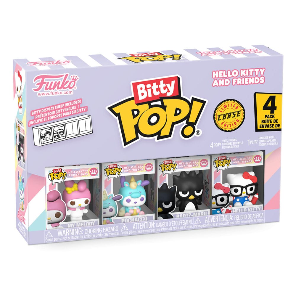 Ciao Kitty e i suoi amici Bitty POP! Figura in vinile, confezione da 4, serie 4, 2 cm