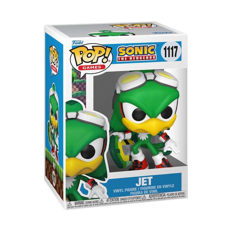 Sonic the Hedgehog Pop! Spil vinylfigur jet hawk m/bord 9 cm