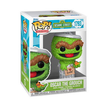 ¡POP de Barrio Sésamo! Figura Vinilo TV Oscar el Gruñón 9 cm