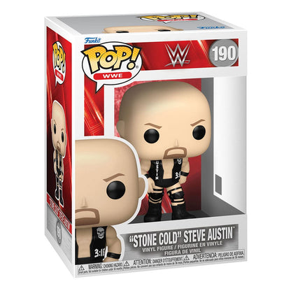 WWE-POP ! Figurine en vinyle "Stone Cold" Steve Austin 9 cm