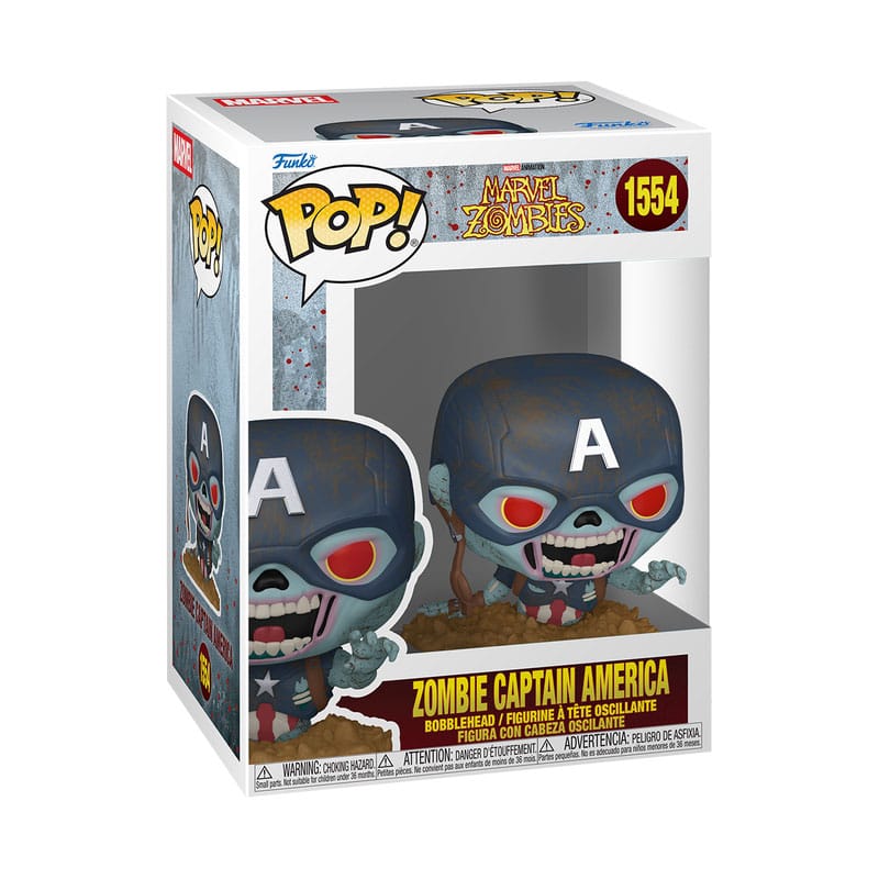 Marvel Zombies Pop! Marvel Vinyl Figura Captain America 9 cm