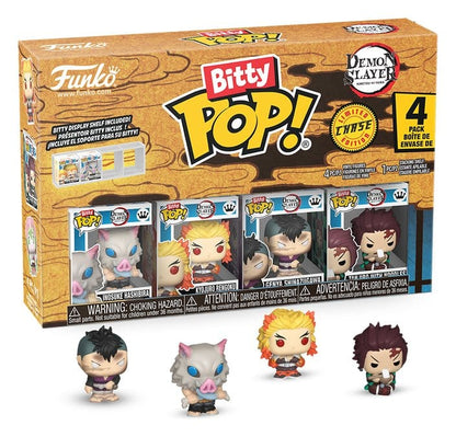 Demon Slayer: Kimetsu no Yaiba Bitty POP! Figuras Vinilo 4-Pack Inosuke 2,5 cm