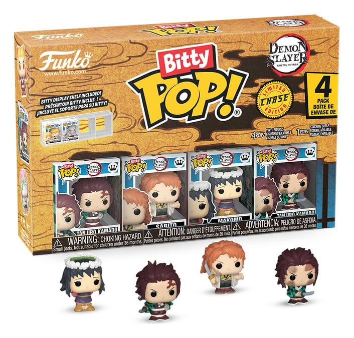 Demon Slayer: Kimetsu no Yaiba Bitty POP! Vinyl Figur 4-Pack Tanjiro 2,5 cm