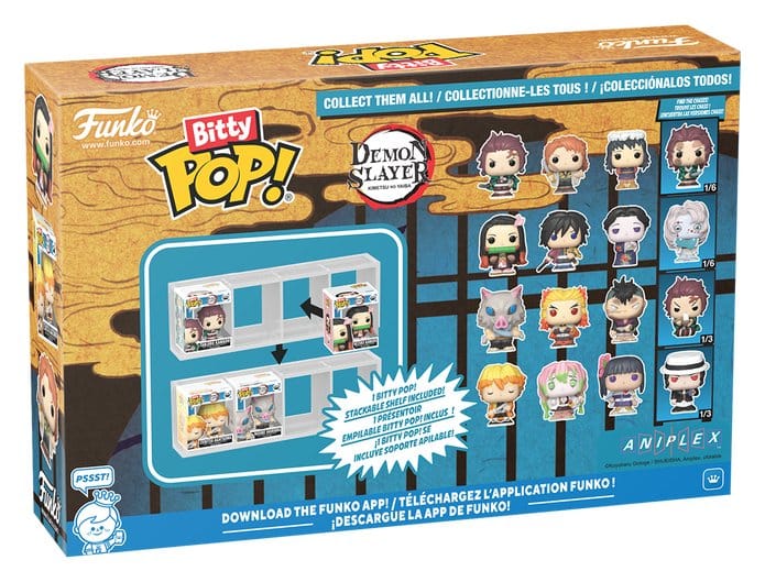 Demon Slayer: Kimetsu no Yaiba Bitty POP! Vinyl Figur 4-Pack Tanjiro 2,5 cm