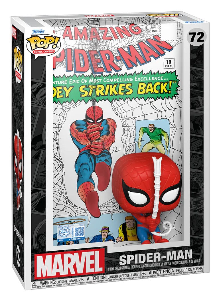 ¡Marvel Pop! Cubiertas cómicas Figura de vinilo The Amazing Spider-Man #19 9 cm