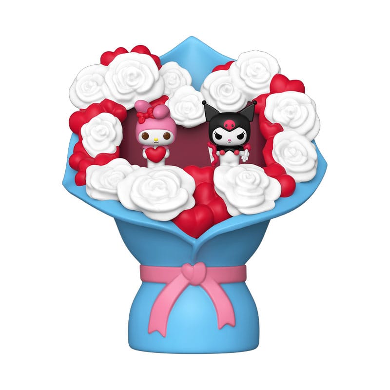 Sanrio Bitty POP! Buket Vinil Şekil 2'li Paket My Melody ve Kuromi (Sevgililer Günü) 4 cm