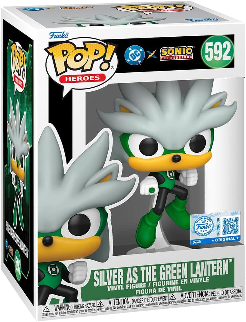DC's Justice League i Sonic the Hedgehog POP! Filmovi Vinilne figure Srebro/GL 9 cm