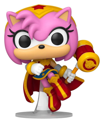 DC x Sonic the Hedgehog POP! Heroes Vinylfiguur Amy als Wonder Woman 9 cm