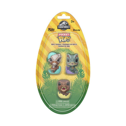 Jurassic Park Pocket POP! Vinylfigur Osterei 3er-Pack Dinos 4 cm