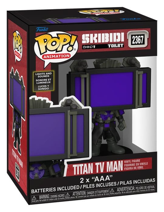 Skibidi Toilet Super Sized POP! Vinylfigur Titan TV Man(SFX) 10 cm
