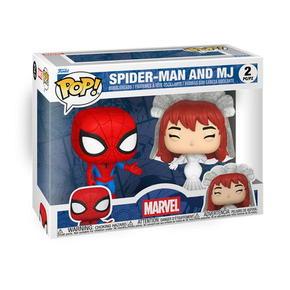 Meraviglia POP! Figure in vinile Confezione da 2 coppie di supereroi - SM e MJ 9 cm