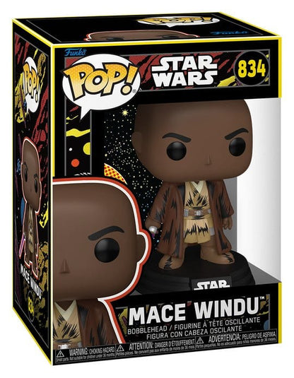 Star Wars: Mandalorian e Grogu POP! Figura in vinile Mace Windu (Retrò) 9 cm
