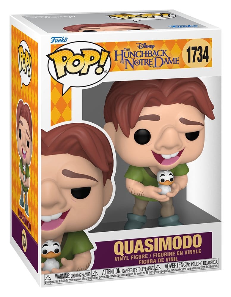 Der Glöckner von Notre Dame POP! Vinylfigur Quasimodo mit Vogel 9 cm