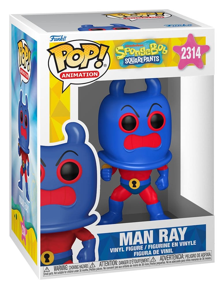 Bob l'éponge POP ! Figurine en vinyle d'animation Man Ray 9 cm
