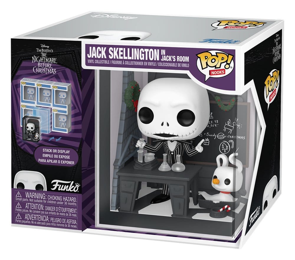 Nachtmerrie voor Kerstmis POP! Nooks Vinylfiguur Jack Skellington's Room 9 cm