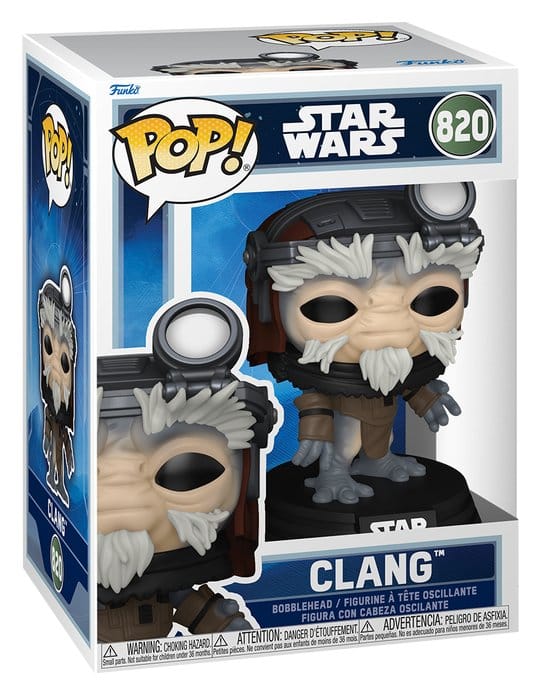 Star Wars: Mandalorian e Grogu POP! Figura in vinile Clang con set di testa 9 cm