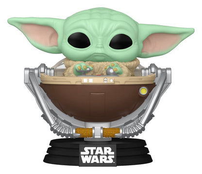 Star Wars: The Mandalorian og Grogu POP! Vinyl Bobblehead Figur Grogu i Barnevogn 9 cm