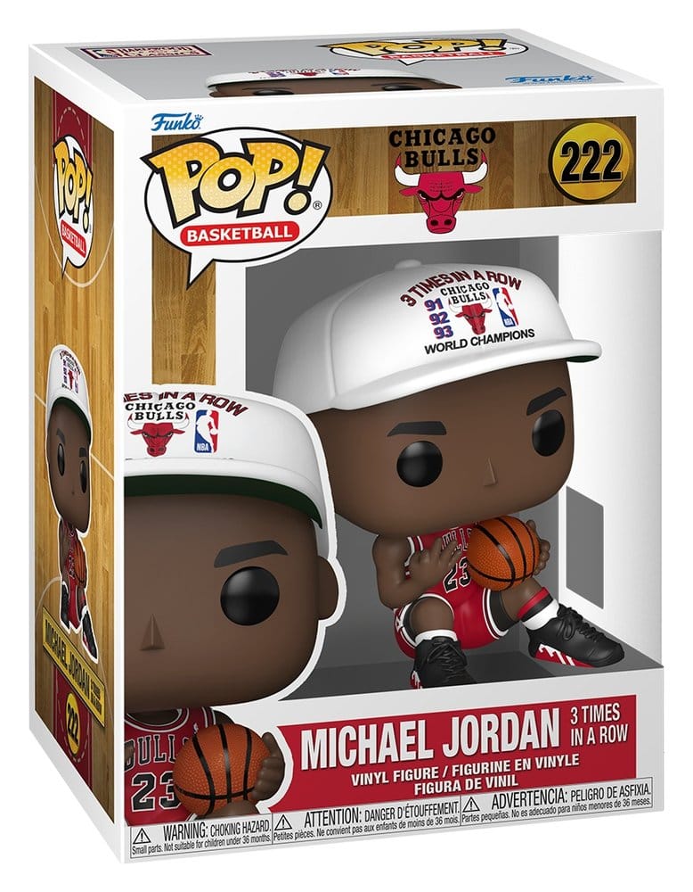 NBA-Legenden POP! Sport-Vinylfigur Chicago Bulls: Michael Jordan 3 Times in a Row 9 cm