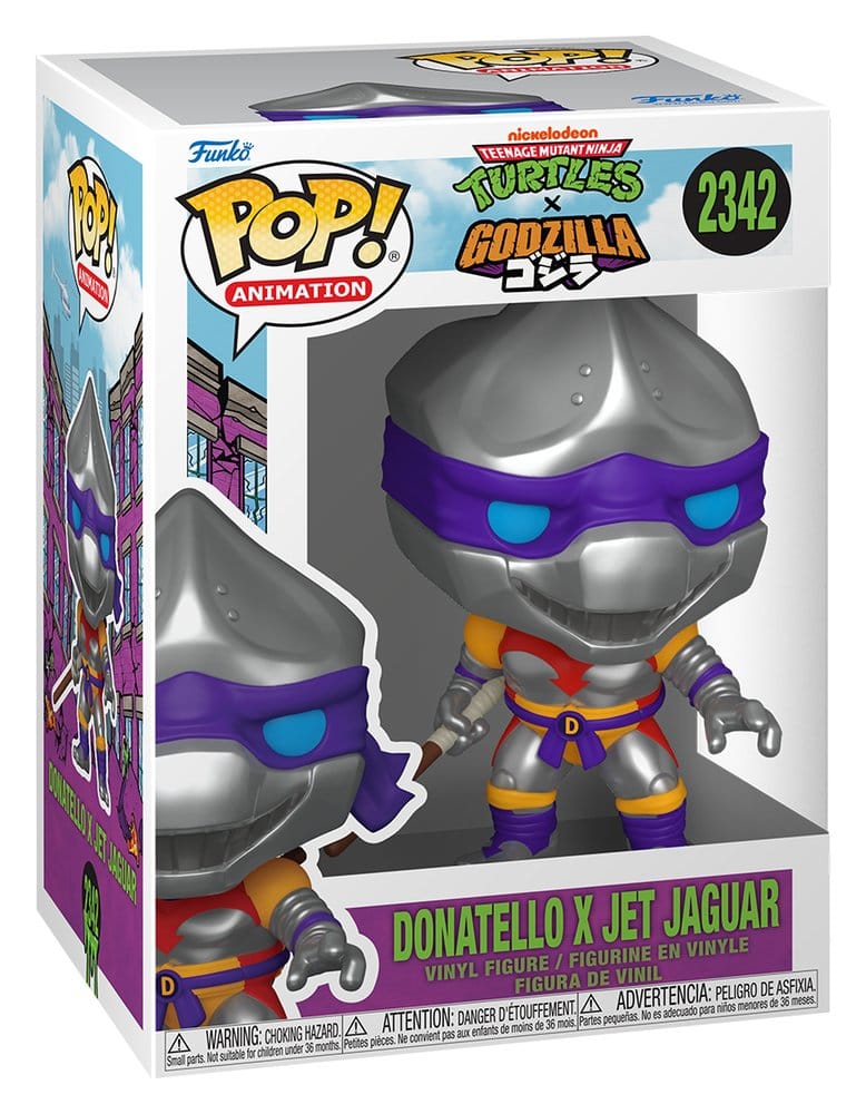 Teenage Mutant Ninja Turtles x Godzilla POP! Animatie vinylfiguur Donatello x Jet Jaguar 9 cm