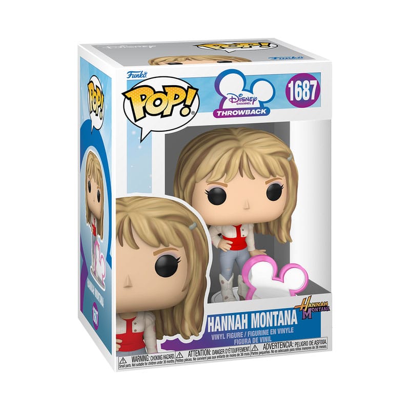 Disney Channel Rétro POP ! Disney Figurine en Vinyle HM - Hannah avec l'icône Disney 9 cm