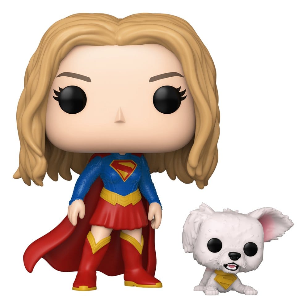 Süper Kız (2026) POP! Heroes Vinil Şekil Supergirl Köpek Yavrusu Kripto 9 cm