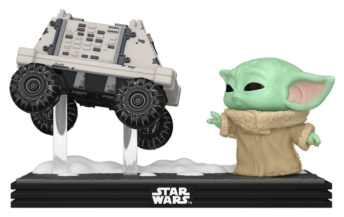 Star Wars: The Mandalorian og Grogu POP! Moment Vinyl Figurer Grogu med Polar Mus Droid 9 cm