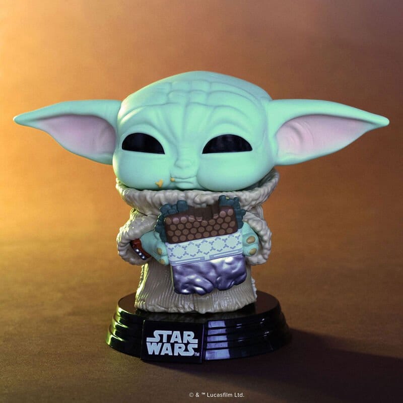 Star Wars: The Mandalorian und Grogu POP! Vinylfigur Grogu mit Sandwich 9 cm